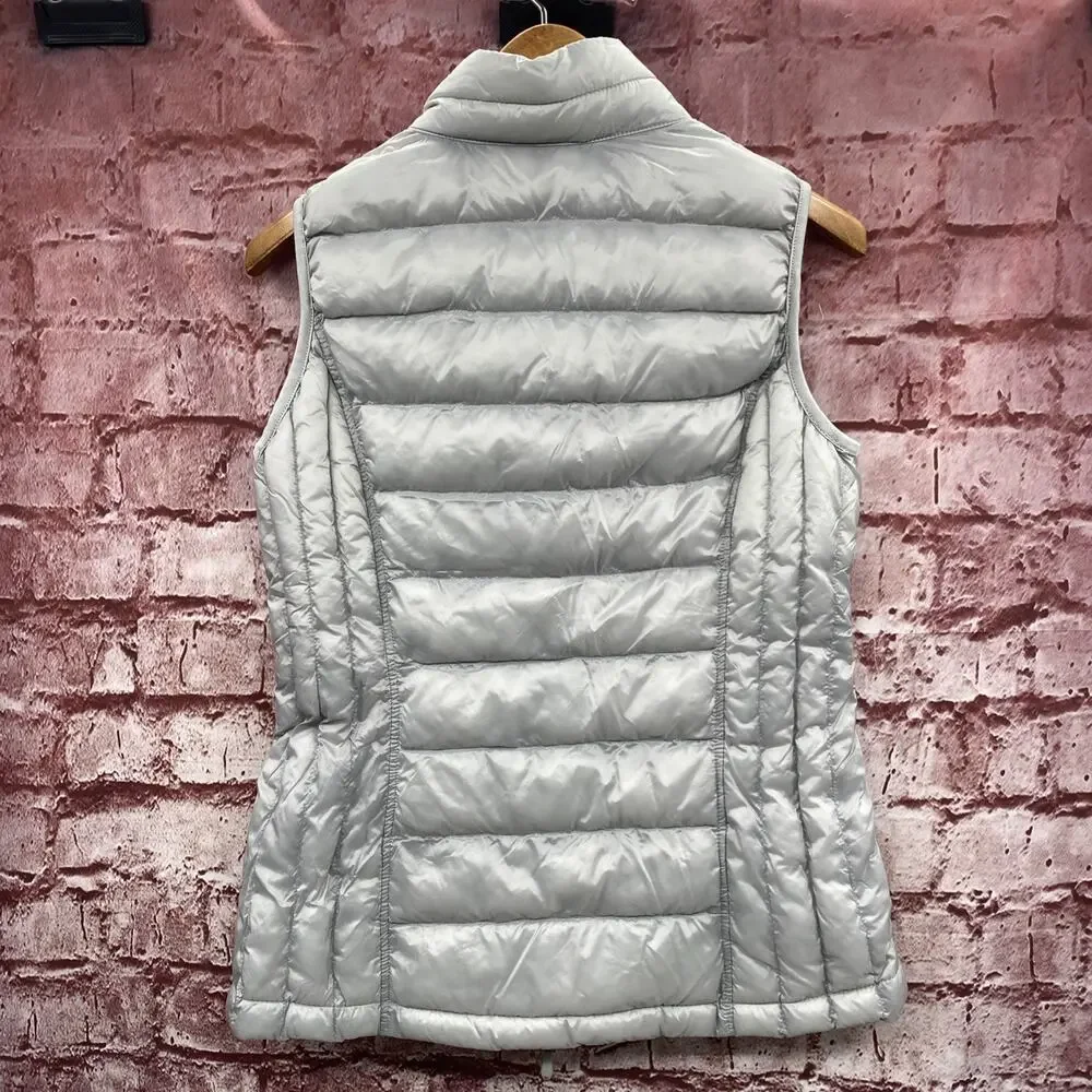 32 Degrees Vest Womens Extra Small Gray Puffer Lightweight Packable Full Zip